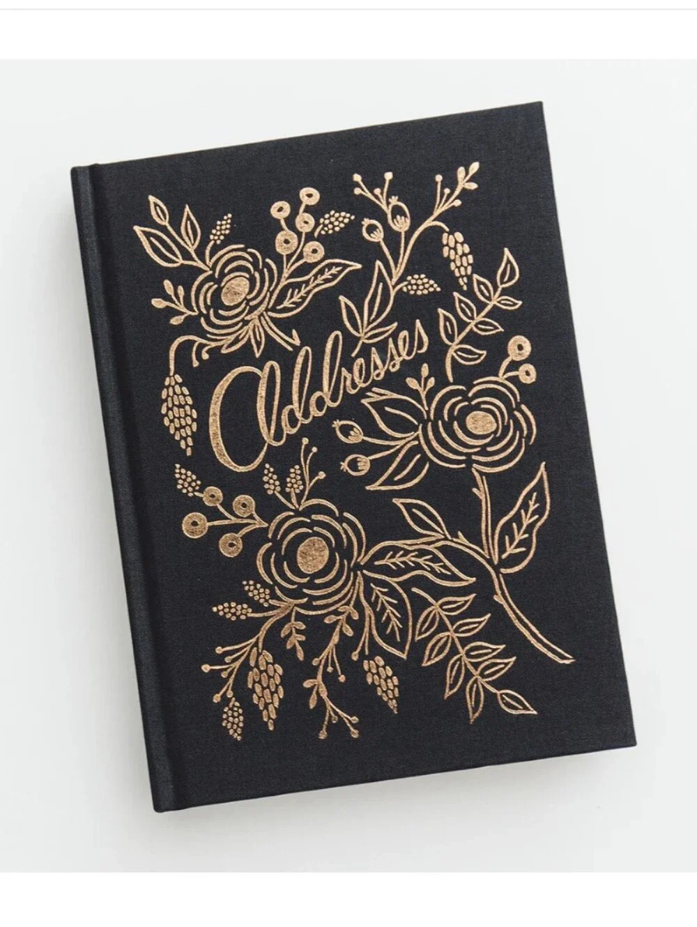 NEW Rifle Paper Keepsake Address Book Embossed Gold Cursive